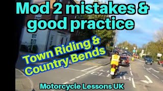 Motorcycle Mod 2 mistakes & good practice in Town & Bend Riding