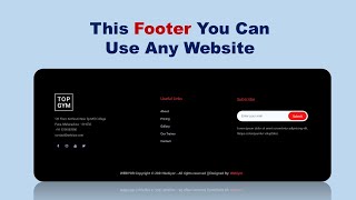 How to Make a Footer in HTML, CSS  | For Your  Website