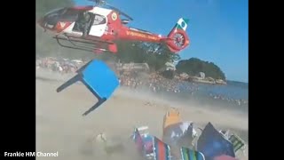 Helicopter almost crash and funny accident