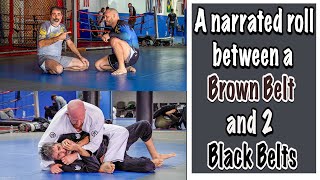 51 year old brown belt vs 2 Black belts (narrated)