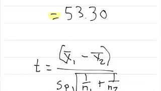 Performing a t-test for equal variances