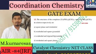 VBT- GATE|coordination-Chemistry| previous problem discussion|Catalyst Chemistry NET CLASS| Csir-NET