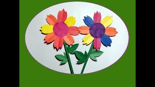 Easy Paper Flowers | Easy paper cutting flower craft | paper art-2019