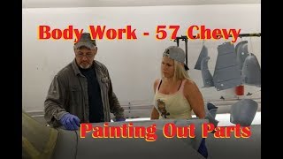 Body Work Progress - 57 Chevy - Painting Parts