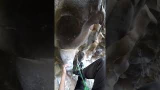 Full climber POV beta video for Screaming Insanity, 26, Coolum Cave. With crux whip. Rock climbing