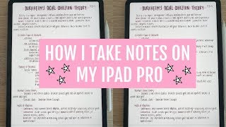 how I take notes on my ipad pro | 2019