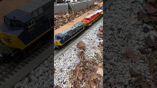 Massive garden train #train #railfans #railroad #csx #locomotive #csxstrains #railway #lionel