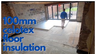 Insulating concrete floor- 100mm insulation boards