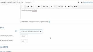 Comment ajouter une adresse URL dans Moodle ?