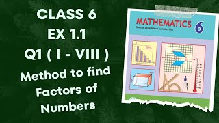 Class 6 Ex1.1 Q1( i - viii ) | Based On Single National Curriculum