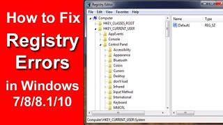 How to Fix Registry Errors in Windows 7/8/8.1/10 🔥🔥🔥