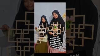 DIY HIASAN DINDING DARI STIK ESKRIM | SANGAT CANTIK DAN MUDAH DIBUAT #shorts #shortvideo #diy