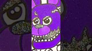 THRILLING FNAF Bonnie coloring short markers and glitter pens #fnaf #bonnie #glitterpen #trending