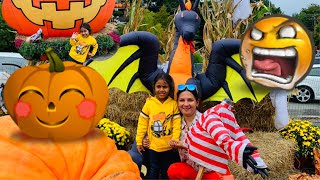 HALLOWEEN HAYRIDE SPOOKTACULAR 🎃 hay maze  at stew leonards 👻non stop kanak experience👻