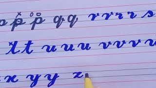 How to write English small alphabet with cut marker part 3