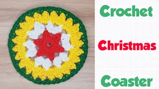 How to Crochet | Crochet christmas Coaster | Crochet @rosecrochetcraft