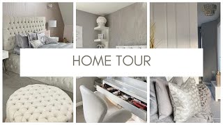 FULL HOUSE TOUR AND DECOR!  | GREY, WHITE & BLUSH PINK INTERIOR | LUXE AND FULL GLAM ON A BUDGET