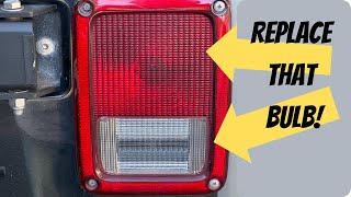 How To Replace A Tail Light Bulb On A Jeep Wrangler (JK)