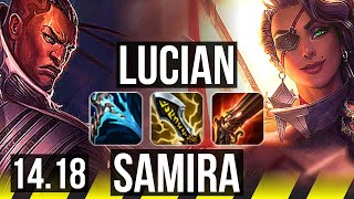 LUCIAN & Janna vs SAMIRA & Leona (ADC) | 66% winrate, 8/1/0 | NA Master | 14.18