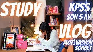 STUDY VLOG I SOHBET - MOTİVASYON , 5 AY KALA #kpss YE SIKI HAZIRLANMAK #kpss Günlüklerim - Deprem :(