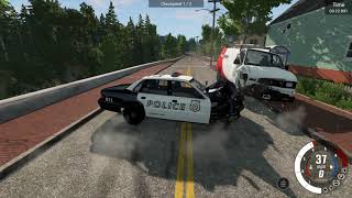 Now that's one way to end a pursuit!  (Playing as a cop in BeamNG Drive)