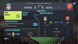 FIFA 22 Liverpool vs Arsenal Prediction