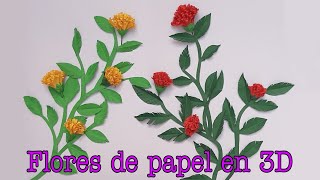 ♻COMO HACER FLORES DE PAPEL EN 3D (EASY)🌻 | Gisela Pacheco De Angel