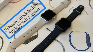 Unboxing Black & White Apple Watch ⌚️ series 7 45mm