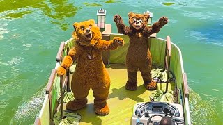 Koda and Kenai Greet Guests on Brother Bear Flotilla for Earth Week 2024 at Disney’s Animal Kingdom