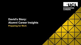 David's Story: Alumni Career Insights