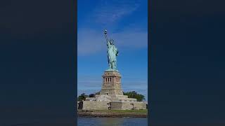 Statue of Liberty in New York by boat  #statueofliberty #newyork #ny #nyc #libertyisland