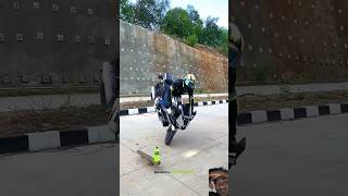 Yamaha R15 stunt with rider Bike 🏍 #shorts #shortsvideo @refugiomental6032 @refugiomental6032