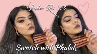 MISS CLAIRE LONG LASTING LIPSTICKS | UNDER RS 350 | SWATCHWITHPHALAK  EPISODE-3