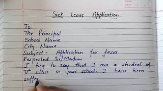 application for sick leave, sick leave application #video