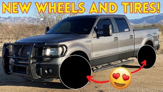 THE ECOBEAST GETS SOME NEW WHEELS! | New light weight Wheel & Tire combo for my 2014 F150 EcoBoost!