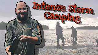 Persevering through the storm - Camping and Fishing in North Frontenac - Part 2