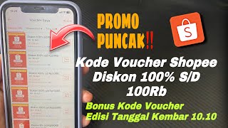 Cara Mendapatkan Kode Voucher Shopee Diskon Belanja s/d 100Ribu Edisi 10.10 | Kode Tebak Gambar