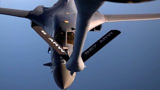 SUPER BOWL FLYOVER: B-1 Lancers And B-52 Stratofortress Bomber Fly Over Raymond James Stadium, Tampa