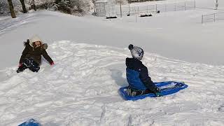 sledding with the kids