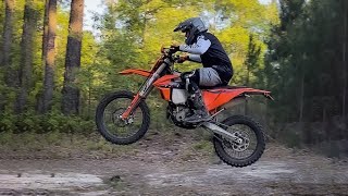 KTM 350 XCF-W and Kawasaki 450SR on Enoree SC trails OHV