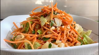 Carrot Salad With Pineapple and Creamy Honey Lemon Dressing | Carrot Salad for Hormone Balance