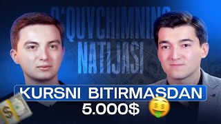 Kursni bitirmasdan $5000