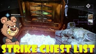 destiny strike chest loot list rise of iron