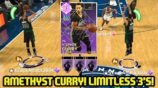 AMETHYST SIGNATURE CURRY! RAREST CARD IN THE GAME! LIMITLESS RANGE 3'S! NBA 2K18 MYTEAM