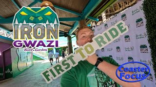 I WAS THE FIRST TO RIDE IRON GWAZI! Busch Gardens Tampa Iron Gwazi Passholder Preview!