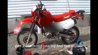 xr650l,,clutch rod bearing and seal replace ,diy repair's