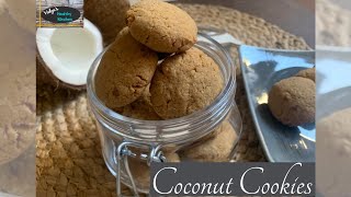 Healthy Coconut Cookies|Wholewheat flour|Eggless|Fresh Coconut|Naatu Sakarai|No maida|No butter