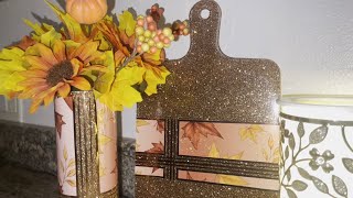 Decorative Cutting Board with Matching Tumbler Vase Tutorial