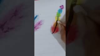 How to Draw a Rainbow Feather #rainbowchallenge #rainbow #wow #drawing #simple