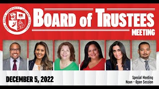 LBCCD Board of Trustees - Special Board Meeting - December 5, 2022